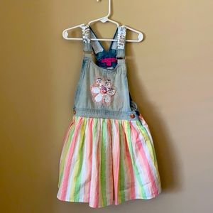 Betsey Johnson girls overall dress